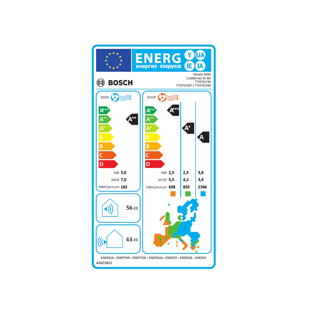 Bosch oro kondicionierius CL3200i SET 35E (A++) - Image 2
