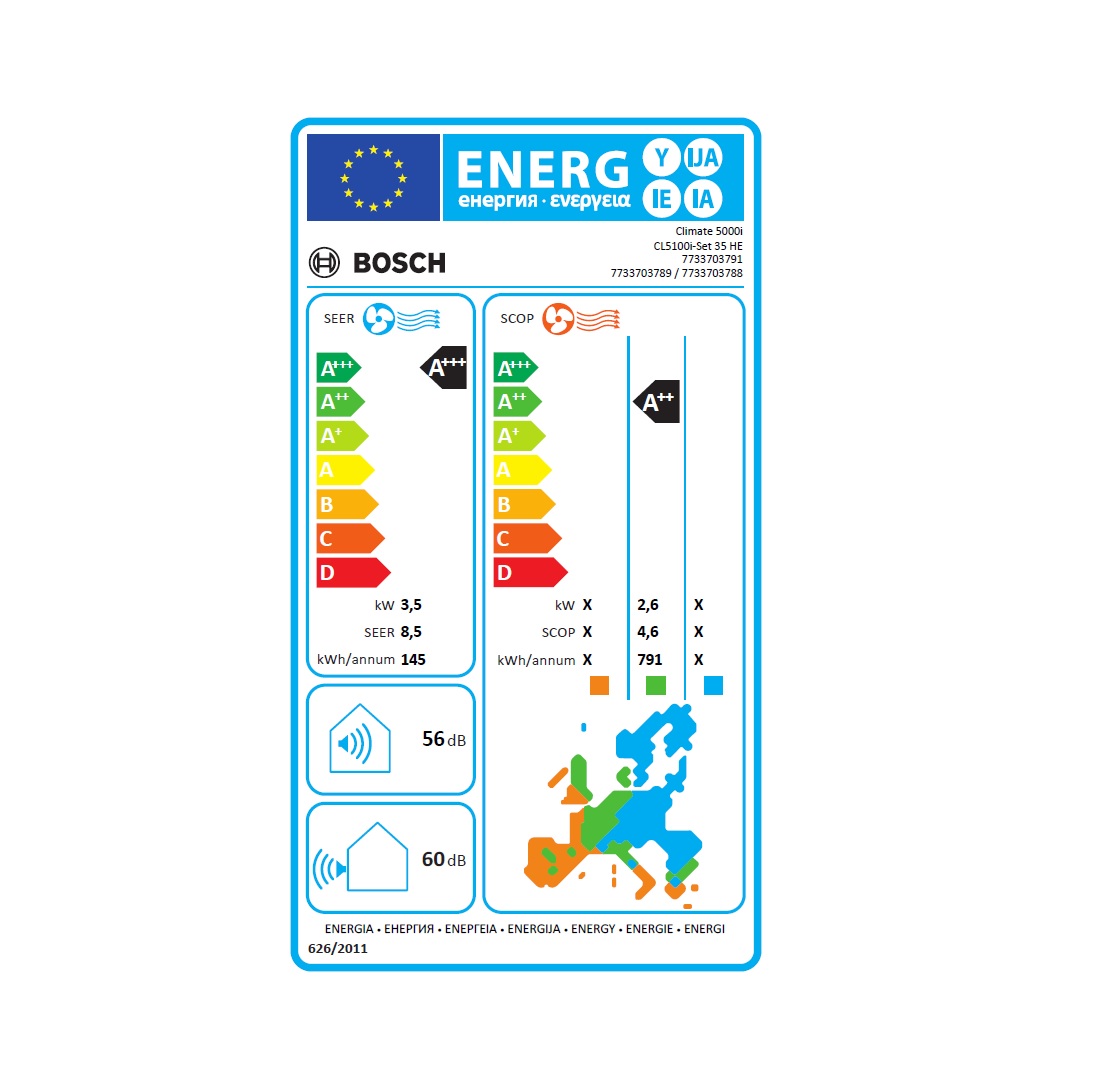 Šilumos siurblys oras-oras Bosch CL5100i SET 35 HE (A+++) - Image 4