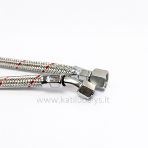 Skysto kuro šlangutė 45° kampu 1/4"x3/8", 1000mm (vidus/vidus)