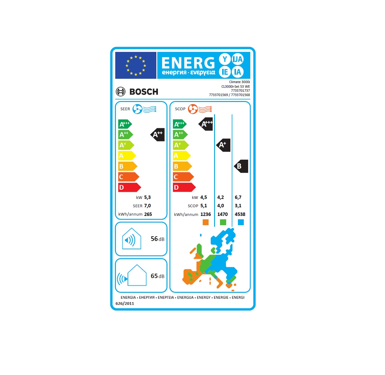 Bosch oro kondicionierius CL3000i SET 53E (A++) - Image 2