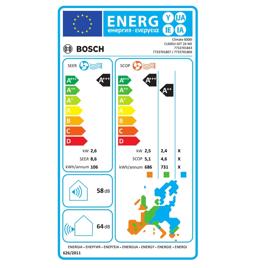 Bosch oro kondicionierius CL6001i SET 26 WE (A+++) - Image 2